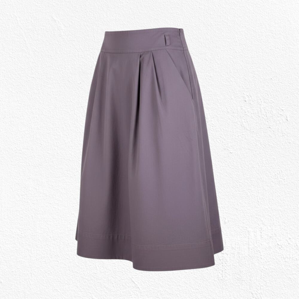 Y2K Hache Mauve Purple Italian High Waisted Classic A Line Midi Skirt Size 6